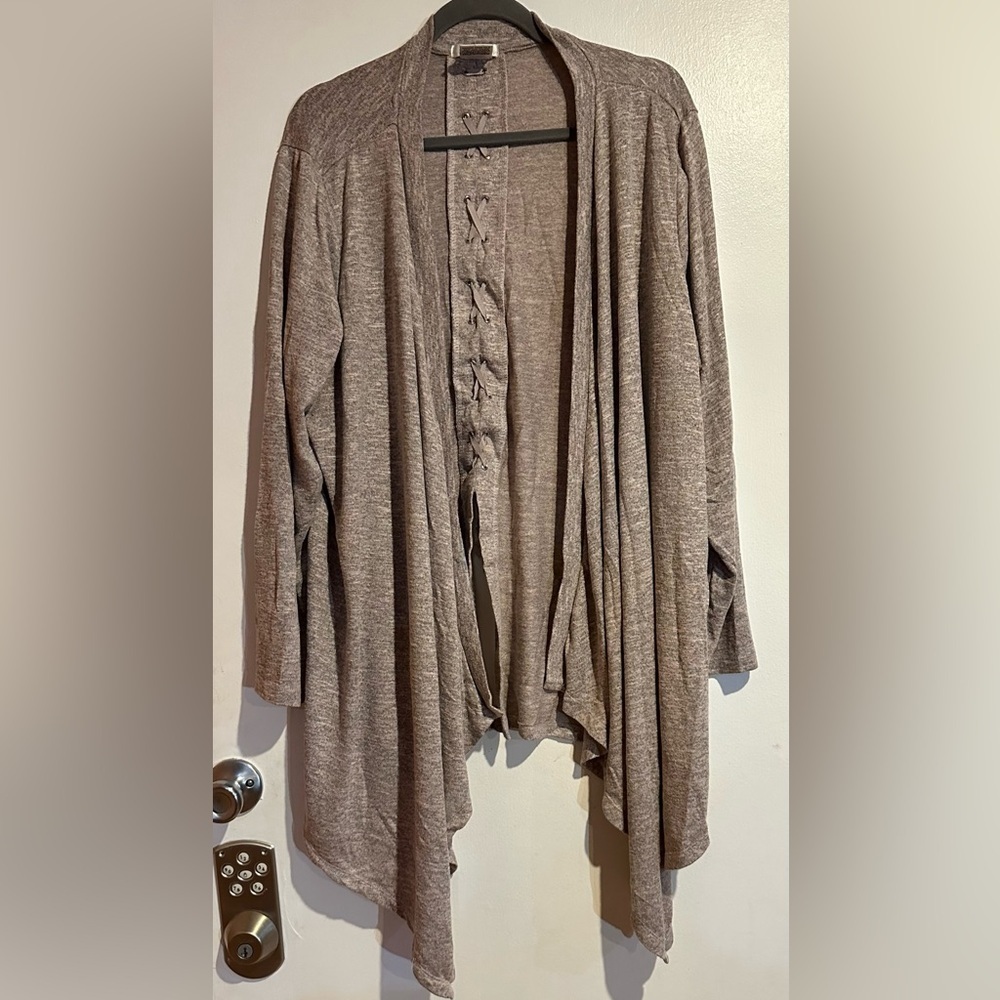 Isela Woman Pink Marled Lightweight Cardigan Size 1x